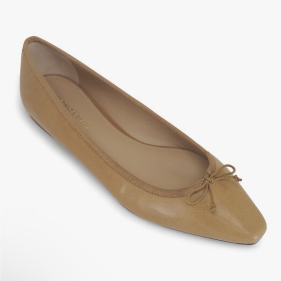 Veronica Beard Shoes - VERONICA BEARD Catherine Natural Leather Ballet Flat Womens 9 Medium Minimalist